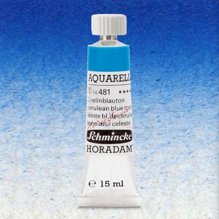 Schmincke Horadam Aquarell Tube 15ml Seri 1 Cerulean Blue Tone 481