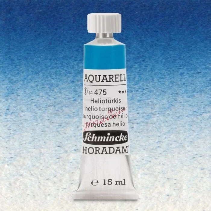 Schmincke Horadam Aquarell Tube 15ml Seri 1 Helio Turquoise 475