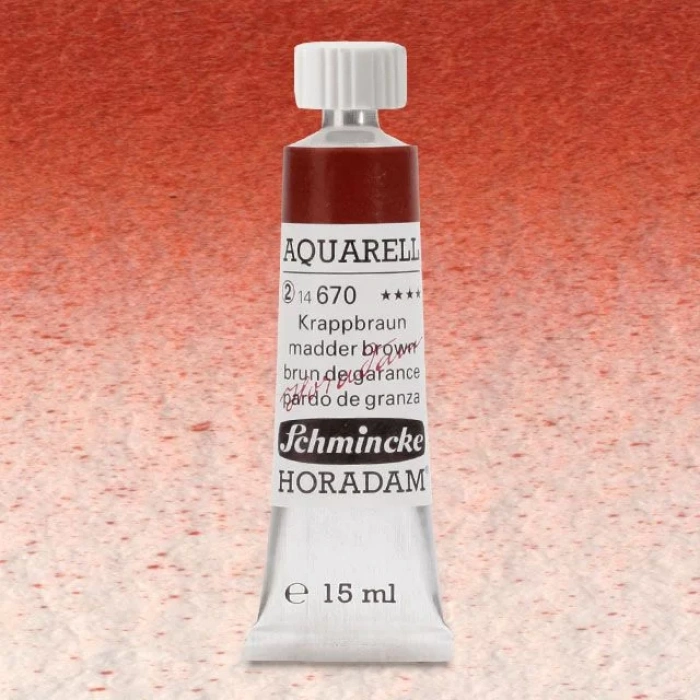 Schmincke Horadam Aquarell Tube 15ml Seri 2 Madder Brown 670