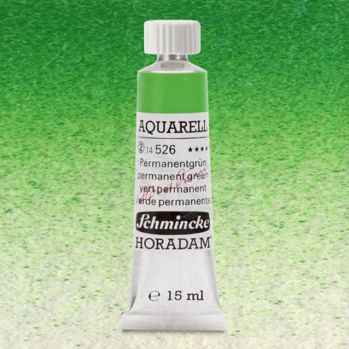 Schmincke Horadam Aquarell Tube 15ml Seri 2 Permanent Green 526