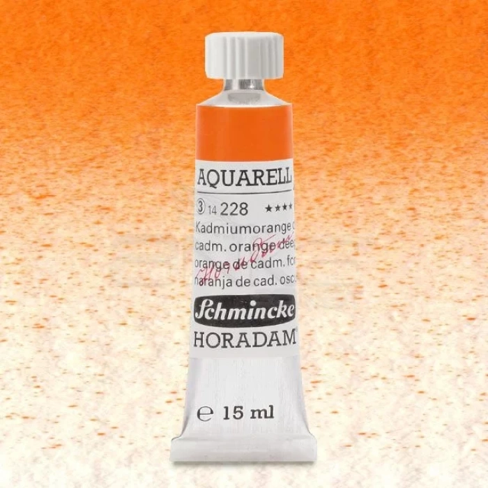 Schmincke Horadam Aquarell Tube 15ml Seri 3 Cadmium Orange Deep 228