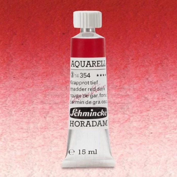 Schmincke Horadam Aquarell Tube 15ml Seri 3 Madder Red Dark 354