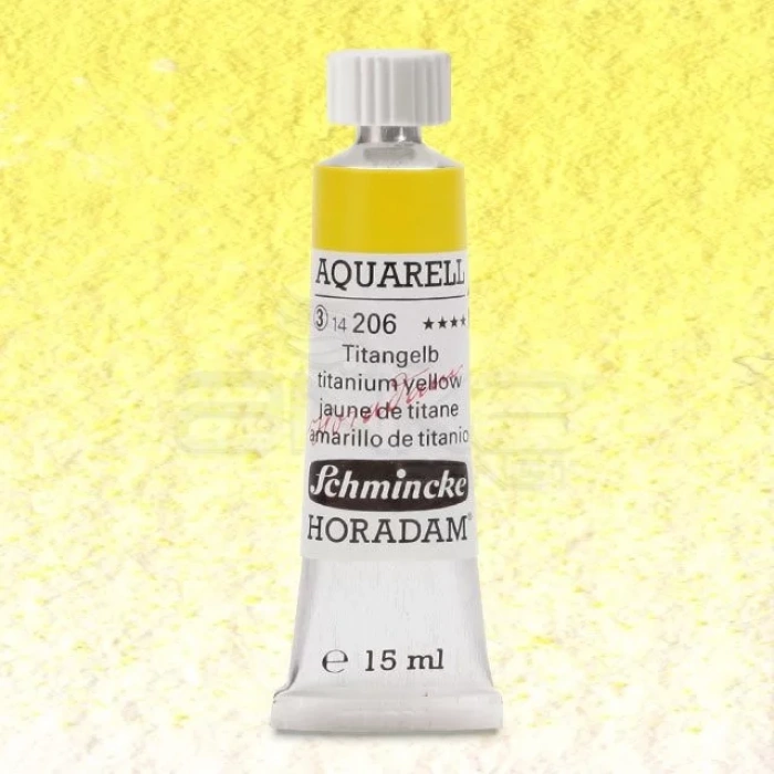 Schmincke Horadam Aquarell Tube 15ml Seri 3 Titanium Yellow 206