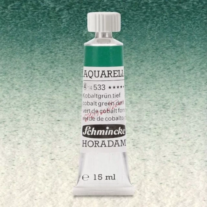 Schmincke Horadam Aquarell Tube 15ml Seri 4 Cobalt Green Dark 533
