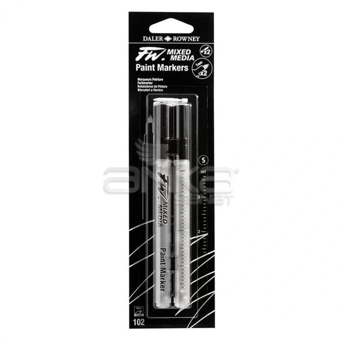 Daler Rowney FW Mixed Media Paint Marker Sets 102 1mm Sert Uç (S)