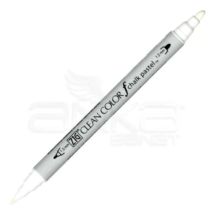 Zig Clean Color f Chalk Pastel Çift Uçlu Marker Kalem White 000