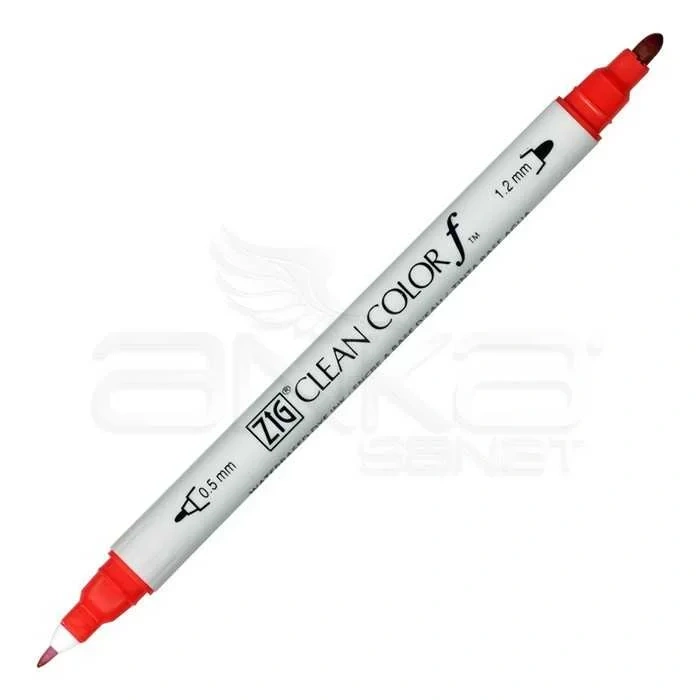 Zig Clean Color f Çift Uçlu Marker Kalem Carmine Red 022
