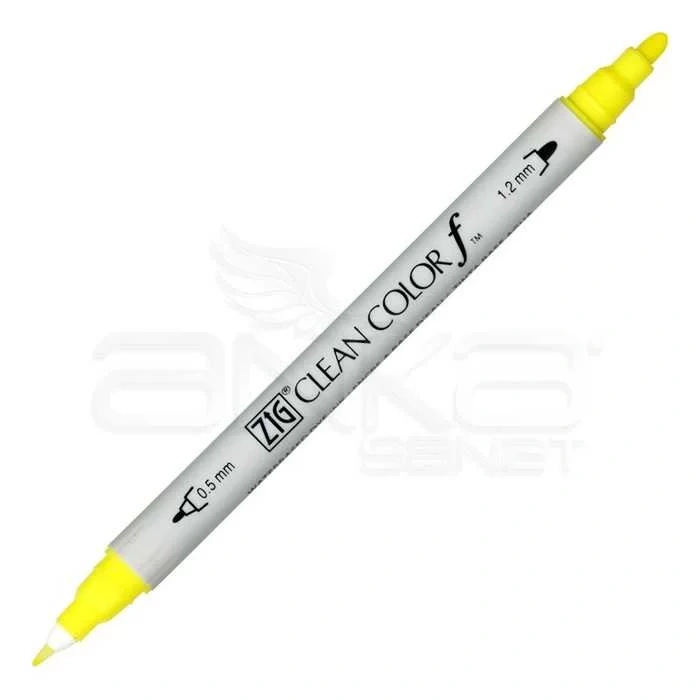 Zig Clean Color f Çift Uçlu Marker Kalem Lemon Yellow 051