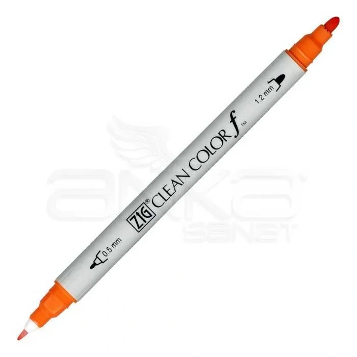 Zig Clean Color f Çift Uçlu Marker Kalem Orange 070