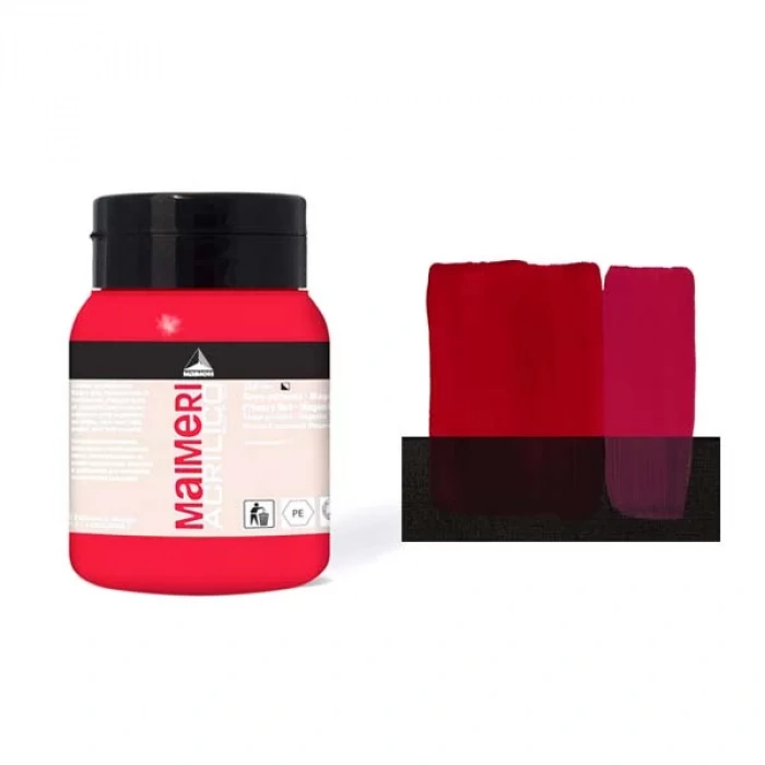 Maimeri Acrilico Akrilik Boya 500ml No:256 Primary Red - Magenta