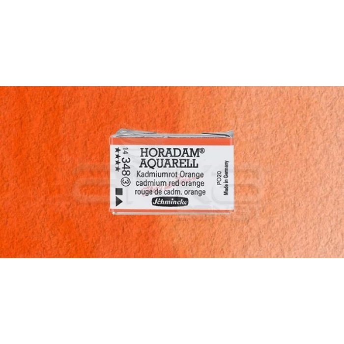 Schmincke Horadam Aquarell 1/1 Tablet 348 Cadmium Red Orange seri 3