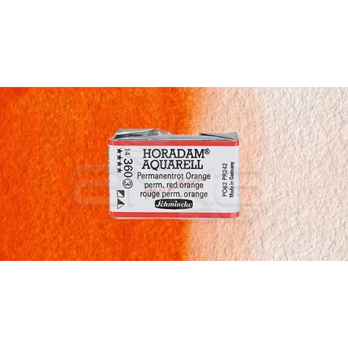 Schmincke Horadam Aquarell 1/1 Tablet 360 Permanent Red Orange seri 3