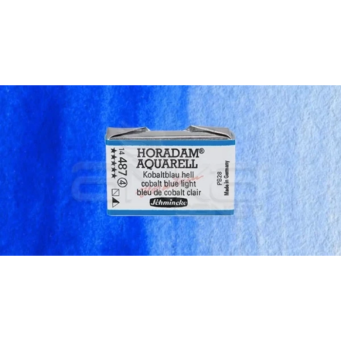 Schmincke Horadam Aquarell 1/1 Tablet 487 Cobalt Blue Light seri 4