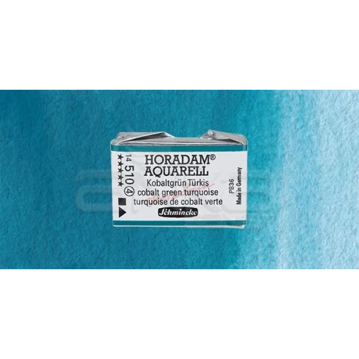 Schmincke Horadam Aquarell 1/1 Tablet 510 Cobalt Green Turquoise seri 4