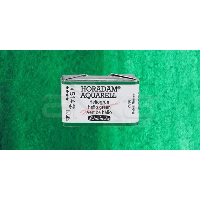 Schmincke Horadam Aquarell 1/1 Tablet 514 Helio Green seri 2