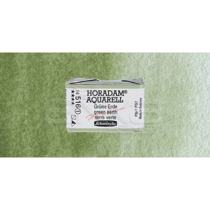 Schmincke Horadam Aquarell 1/1 Tablet 516 Green Earth seri 1