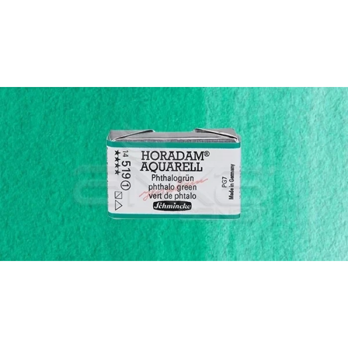 Schmincke Horadam Aquarell 1/1 Tablet 519 Phthalo Green seri 1