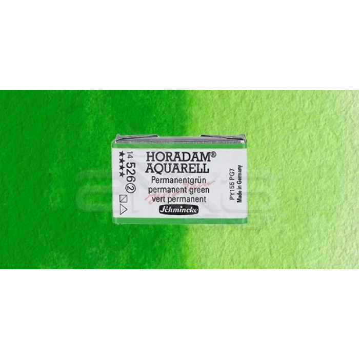 Schmincke Horadam Aquarell 1/1 Tablet 526 Permanent Green seri 2