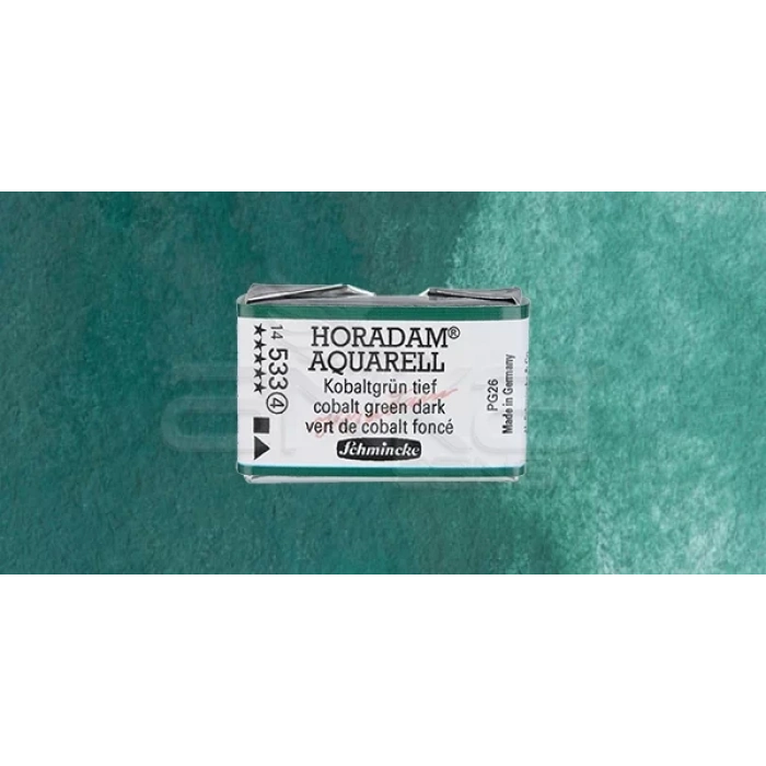 Schmincke Horadam Aquarell 1/1 Tablet 533 Cobalt Green Dark seri 4