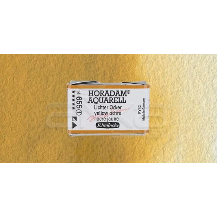 Schmincke Horadam Aquarell 1/1 Tablet 655 Yellow Ochre seri 1
