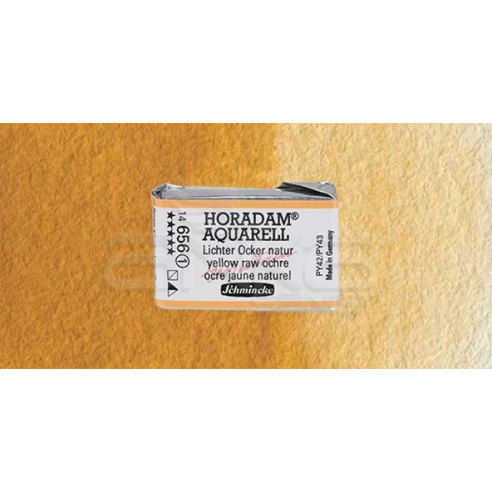 Schmincke Horadam Aquarell 1/1 Tablet 656 Yellow Raw Ochre seri 1
