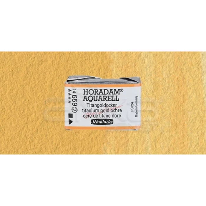 Schmincke Horadam Aquarell 1/1 Tablet 659 Titanium Gold Ochre seri 2