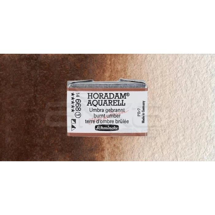 Schmincke Horadam Aquarell 1/1 Tablet 668 Burnt Umber seri 1