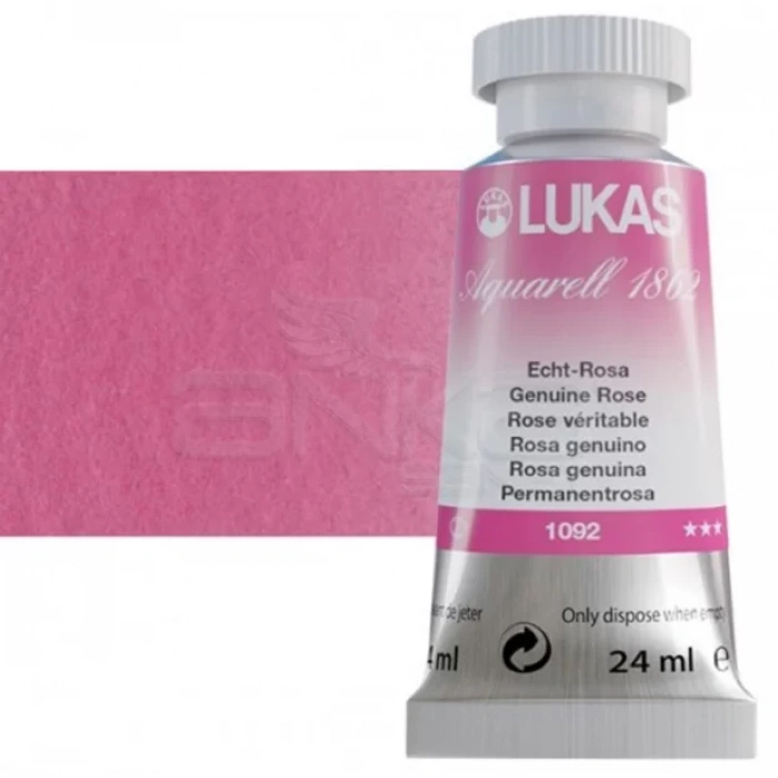 Lukas Aquarell 1862 Artist 24ml Sulu Boya 1092 Genuine Rose Seri 2