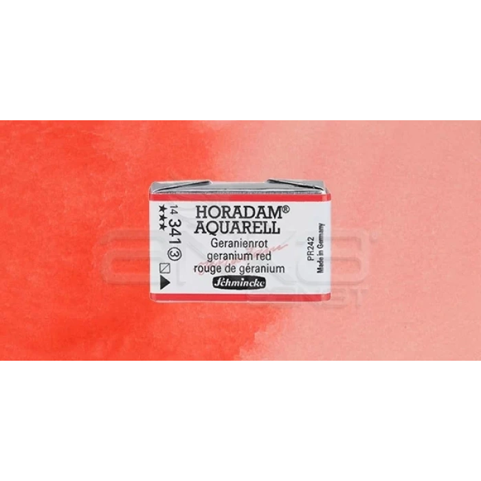 Schmincke Horadam Aquarell 1/1 Tablet 341 Geranium Red seri 3
