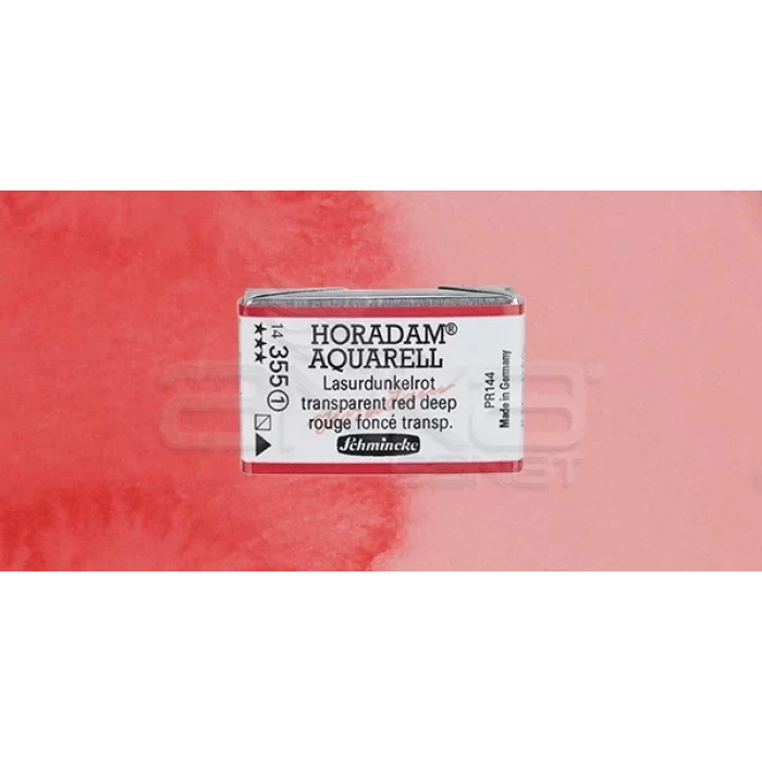 Schmincke Horadam Aquarell 1/1 Tablet 355 Transparent Red Deep seri 1