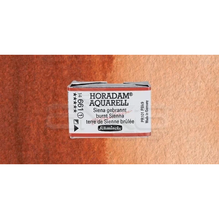 Schmincke Horadam Aquarell 1/1 Tablet 661 Burnt Sienna seri 1