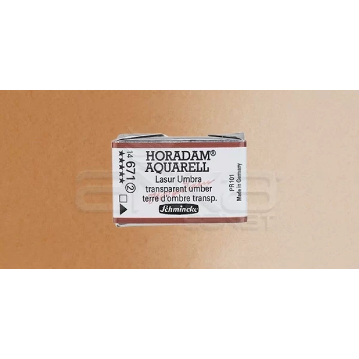Schmincke Horadam Aquarell 1/1 Tablet 671 Transparent Umber seri 2
