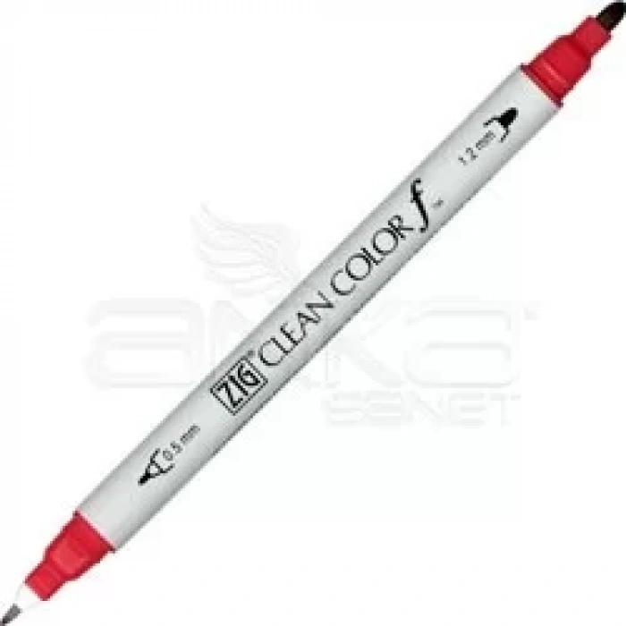 Zig Clean Color f Çift Uçlu Marker Kalem Wine Red 024