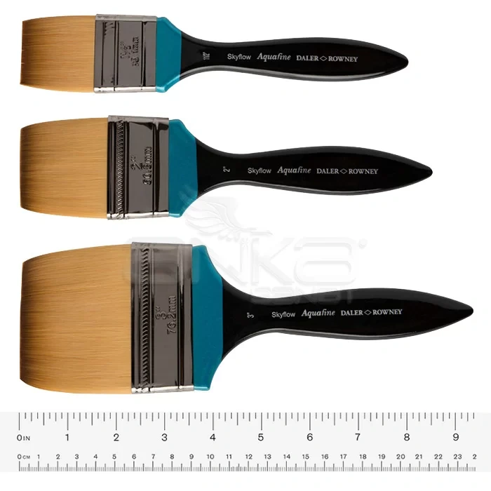 Daler Rowney 278 Seri Aquafine Sentetik Fırça Kısa Sap Zemin Fırça