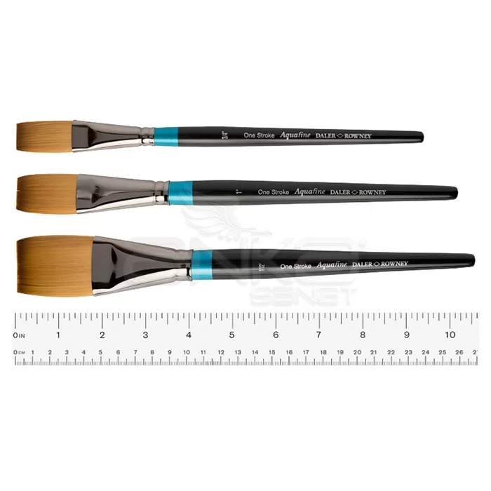 Daler Rowney 21 Seri Aquafine Sentetik Kısa Saplı Düz Kesik Fırça