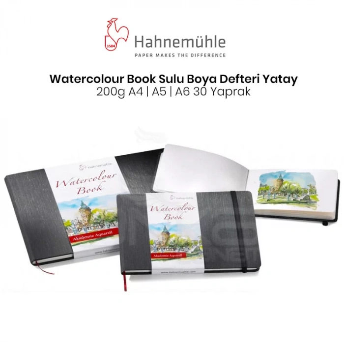 Hahnemühle Watercolour Book Sulu Boya Defteri Yatay 200g 30 Yaprak