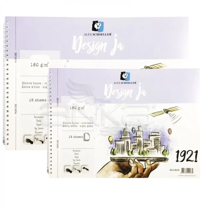 Alex Schoeller Design Ja Teknik Çizim ve Eskiz Defteri 15 Yaprak 180g