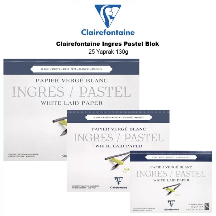 Clairefontaine Ingres Pastel Blok 25 Yaprak 130g