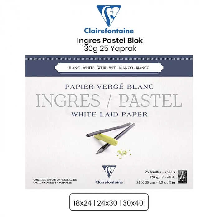 Clairefontaine Ingres Pastel Blok 25 Yaprak 130g