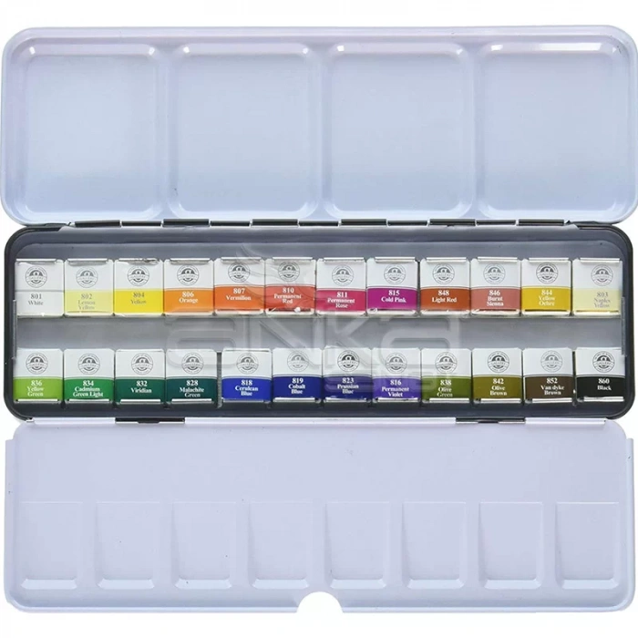 Mungyo Gallery Artists Watercolor Set 24 Renk Yarım Tablet