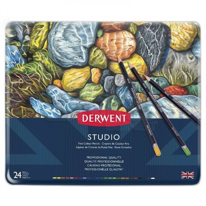 Derwent Studio Colour Pencil Kuru Boya Kalemi 24lü Set