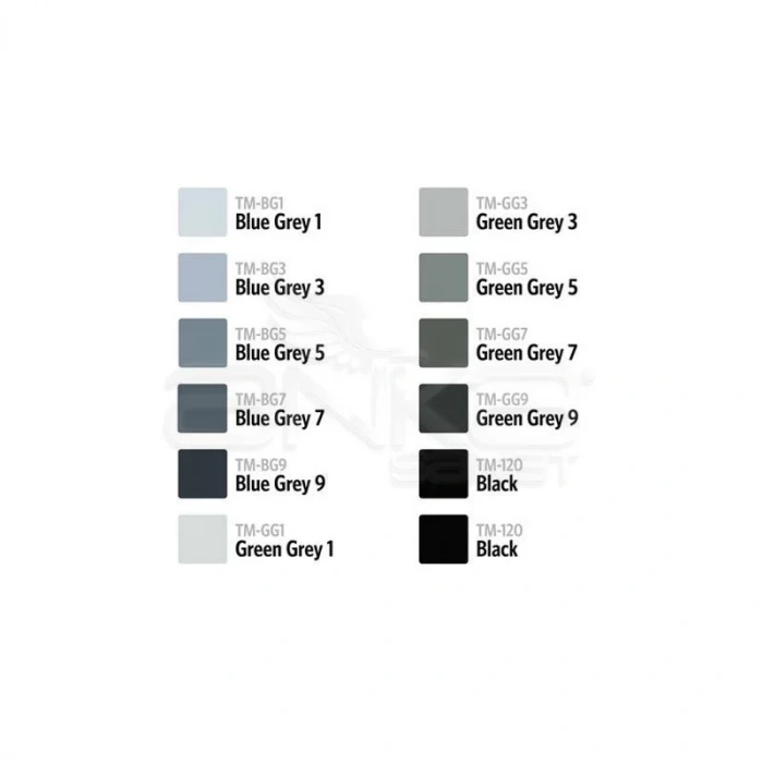 Touch Twin Brush Marker Kalem 12li Set Mavimsi Griler