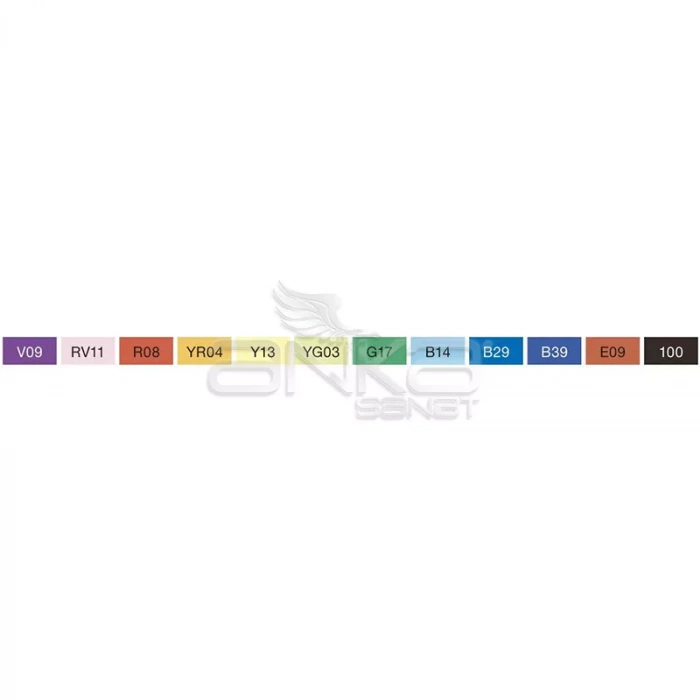 Copic Sketch Marker 12li Set Basic Colors