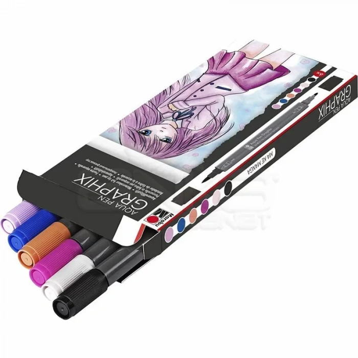 Marabu Graphix Aqua Pen 6lı Set Make Manga