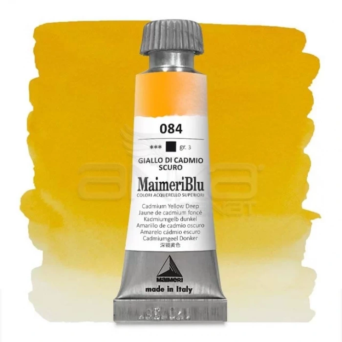 Maimeri Blu Tüp Sulu Boya 12 ml S3 No:084 Cadmium Yellow Deep