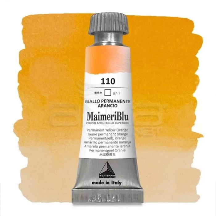 Maimeri Blu Tüp Sulu Boya 12 ml S2 No:110 Permanent Yellow Orange