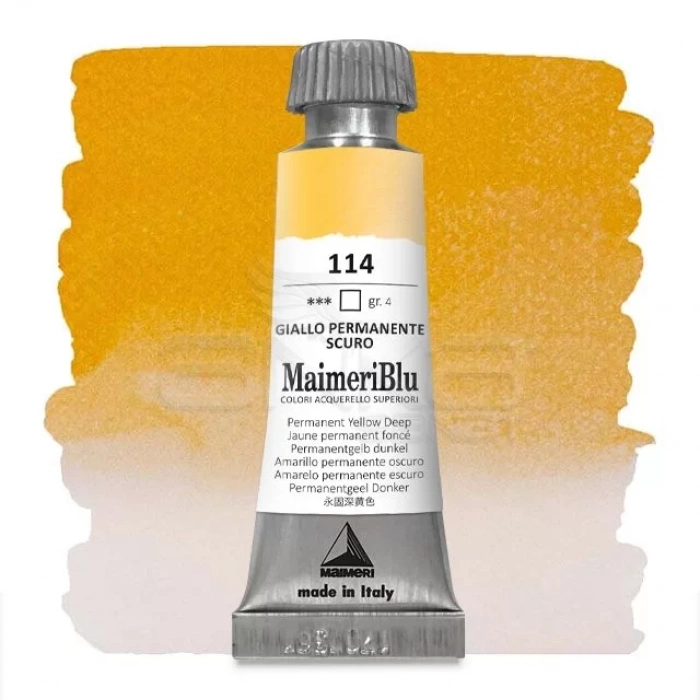 Maimeri Blu Tüp Sulu Boya 12 ml S4 No:114 Permanent Yellow Deep
