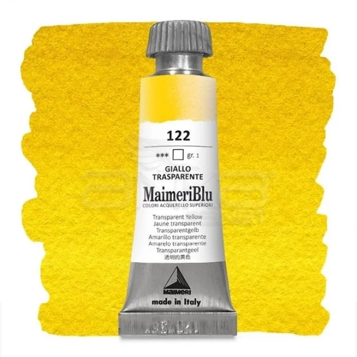 Maimeri Blu Tüp Sulu Boya 12 ml S1 No:122 Transparent Yellow