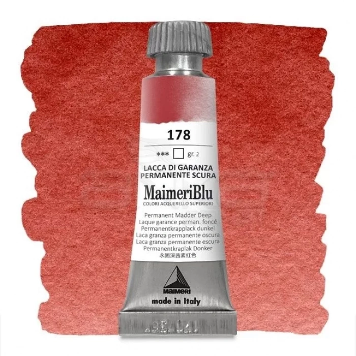 Maimeri Blu Tüp Sulu Boya 12 ml S2 No:178 Permanent Madder Deep