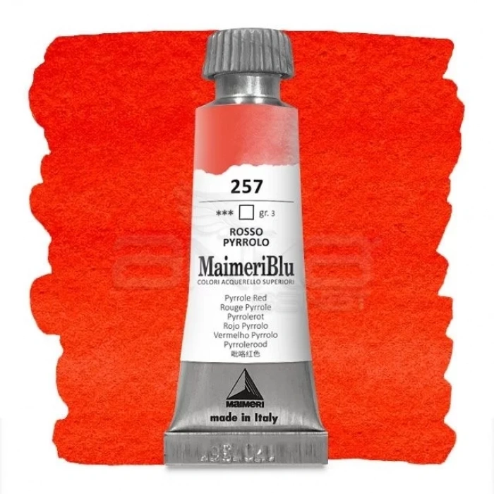 Maimeri Blu Tüp Sulu Boya 12 ml S3 No:257 Pyrrole Red